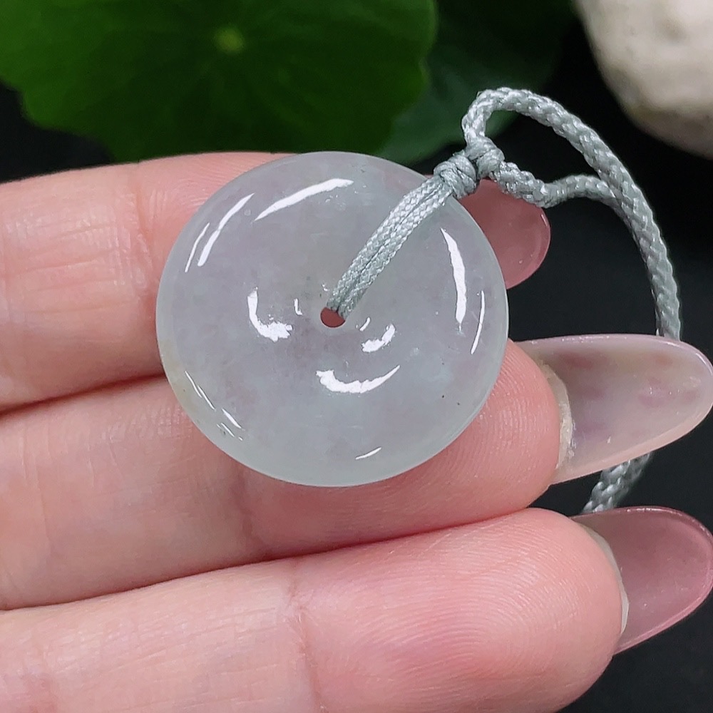 F34033534 Jadeite Peach Blossom Pendant with a Total Weight of Approximately 5.7g