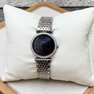S43097081 浪琴Longines 经典嘉岚系列 稀有蓝色贝母表盘 外圈镶钻石英女表 表径24mm 95新