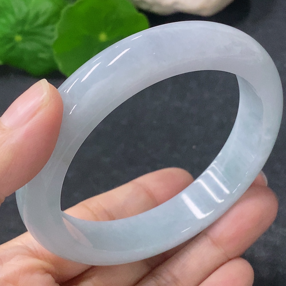 F34954055 Jadeite Round Bangle Size 56.8mm Total Weight Approx. 58.45g