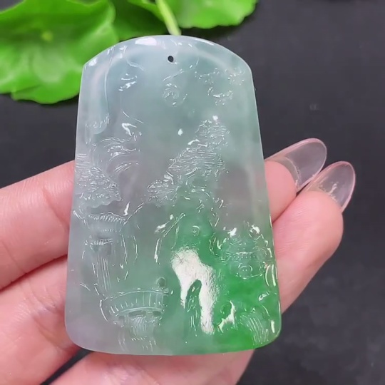 F34046014 Jadeite Pendant Landscape Total Weight Approx. 23.08g