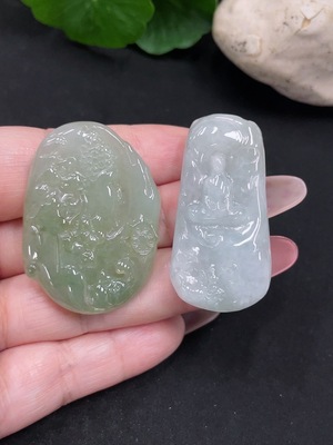 F34013673 翡翠挂件一手走