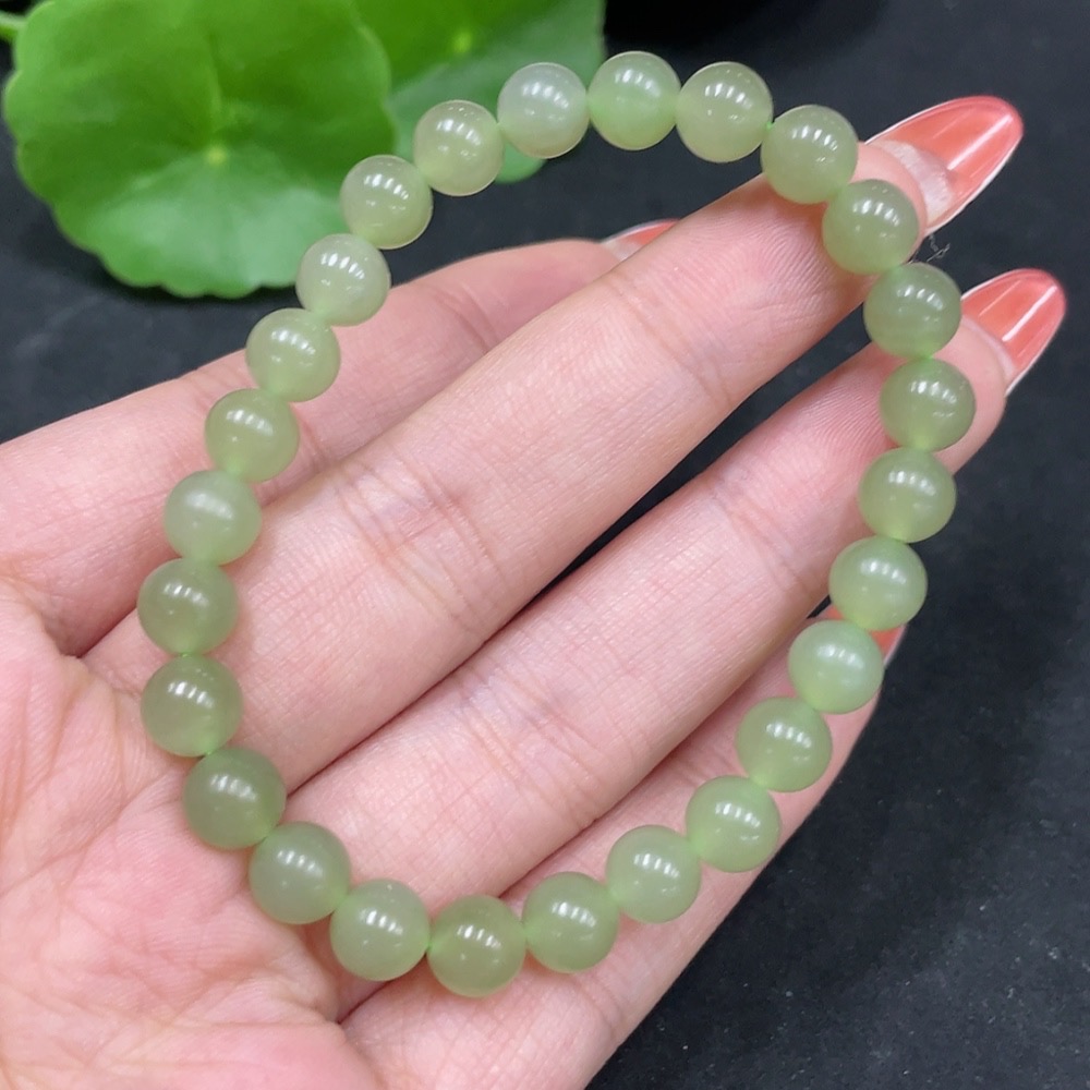 H35084652 Hetian Jade Bracelet, approx. 6.5mm, total weight approx. 13.1g