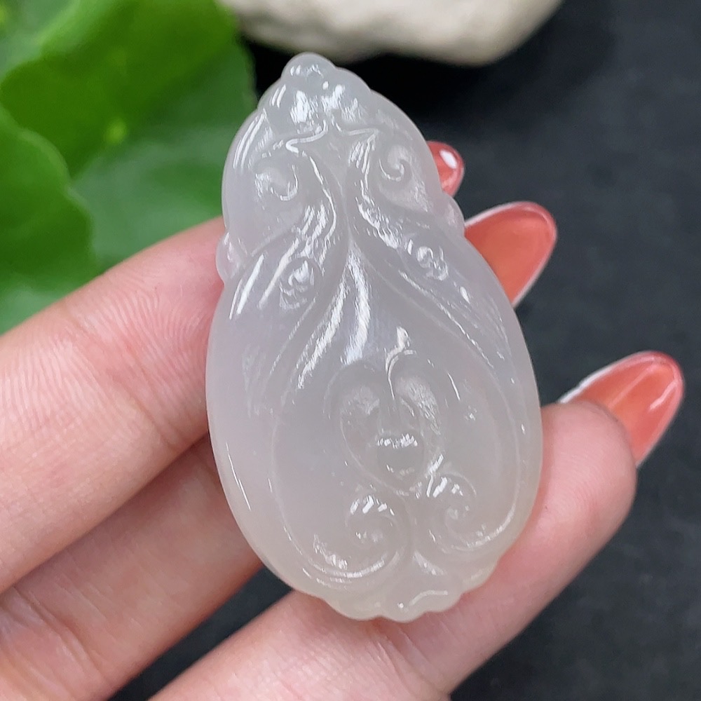 H34979713 Hetian Jade Pendant  Antique Style  Total Weight Approx. 12.1g