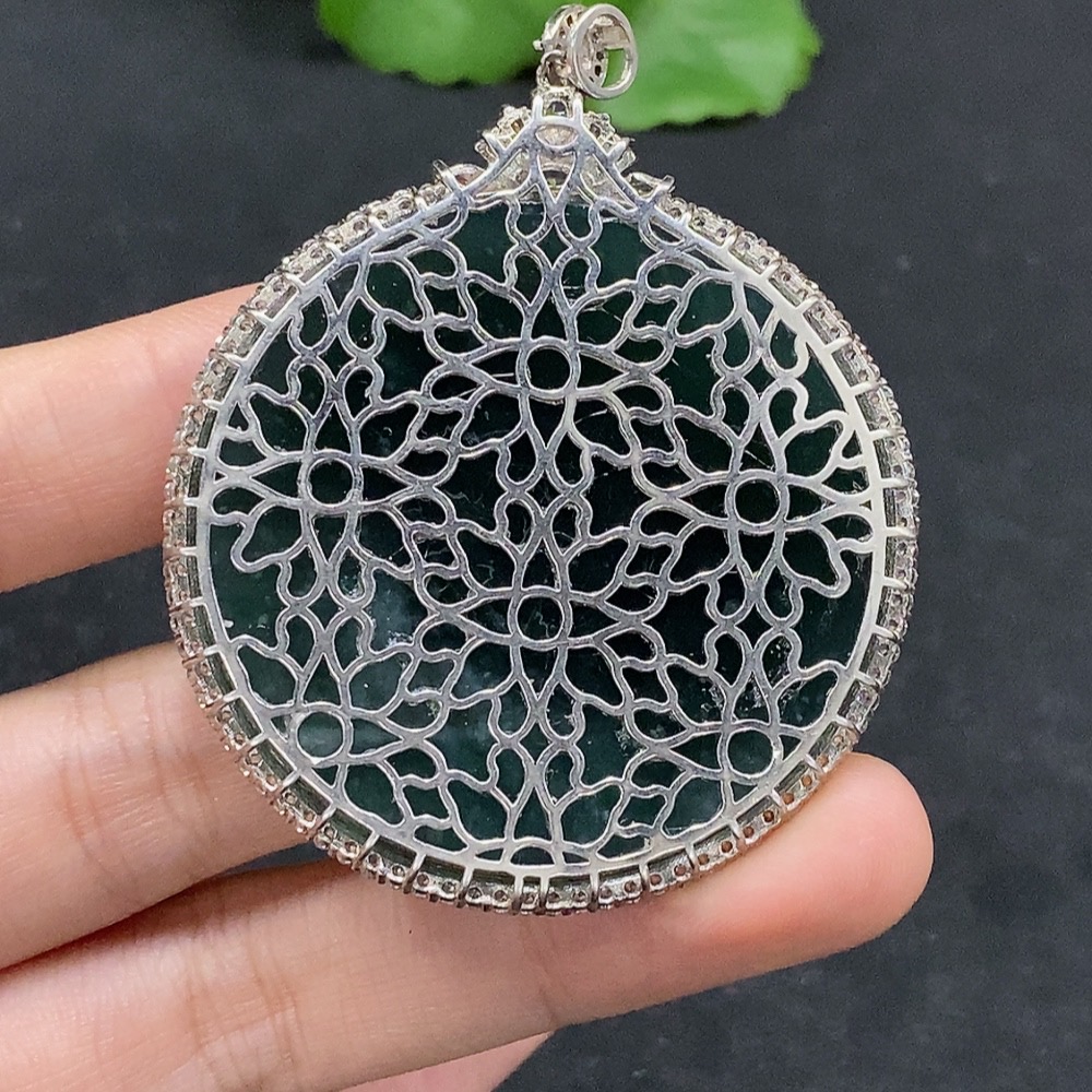 F32753470 Jadeite Plain Pendant Inlaid Pendant Non-Gold Inlaid Total Weight About 33.75g