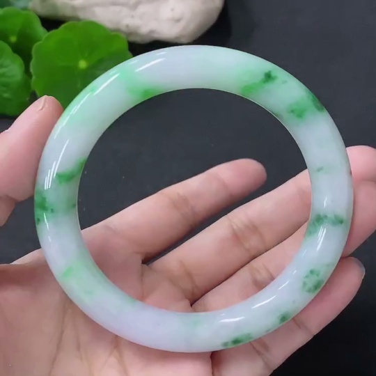 F33849668 Jadeite Round Bangle Size 54.8mm Total Weight Approx. 51g