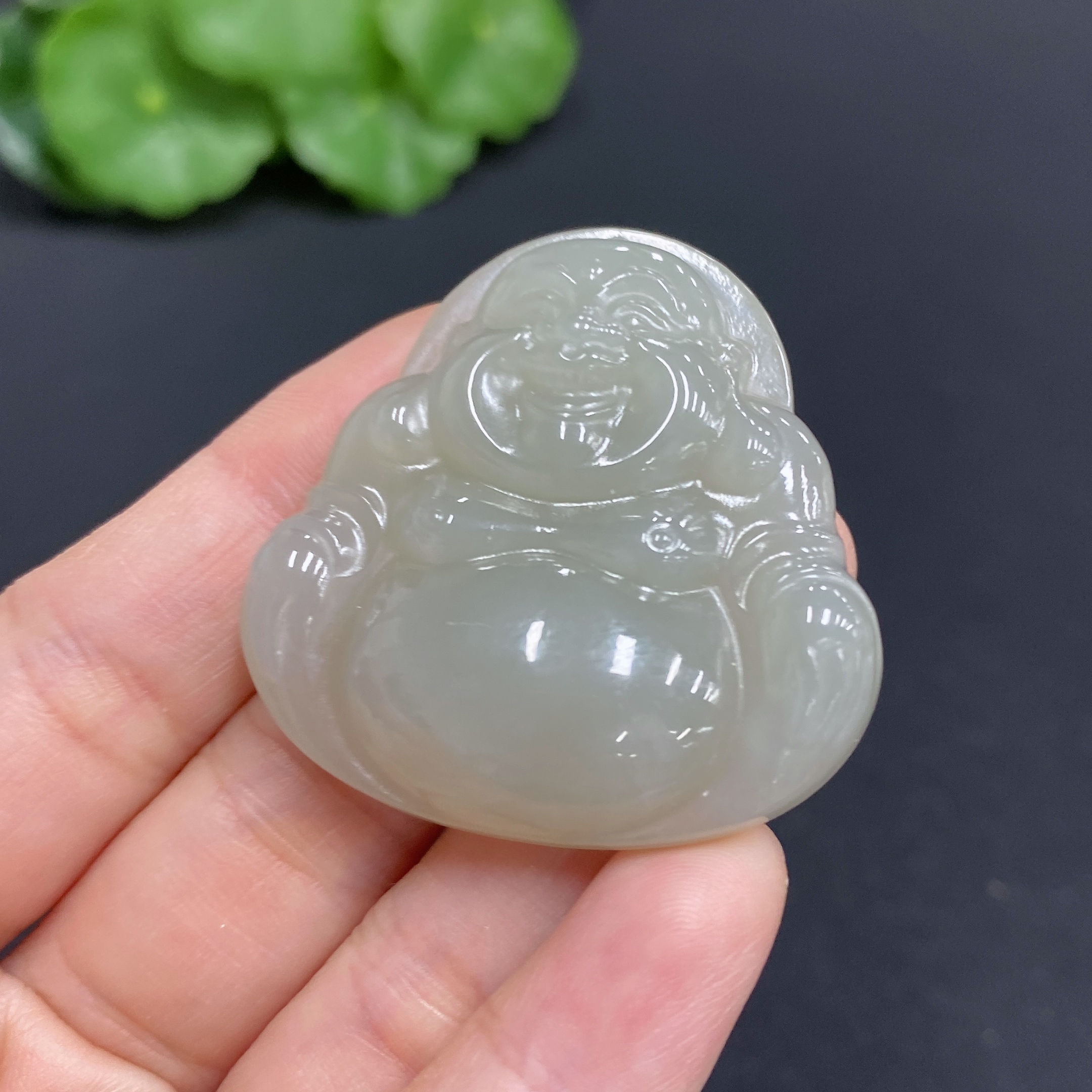 H28214041 Hetian Jade Pendant Buddha Total Weight Approx. 19.7g
