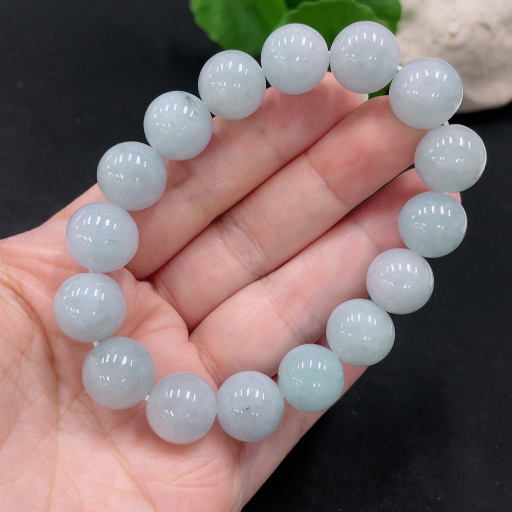 F31675392 JadeiteBead Bracelet, Approx. 12.3mm, Total Weight Approx. 51.6g