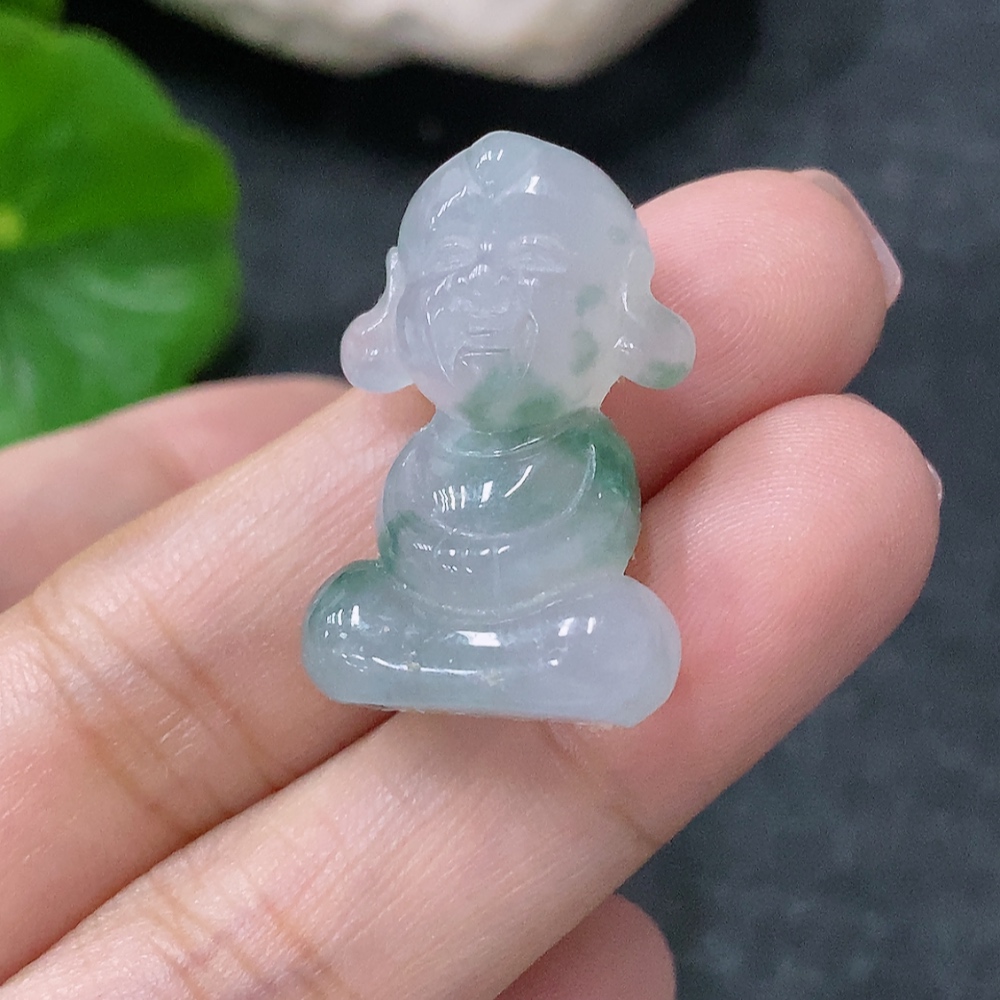 F34976732 Jadeite Pendant of Child, Total Weight Approx. 6.58g