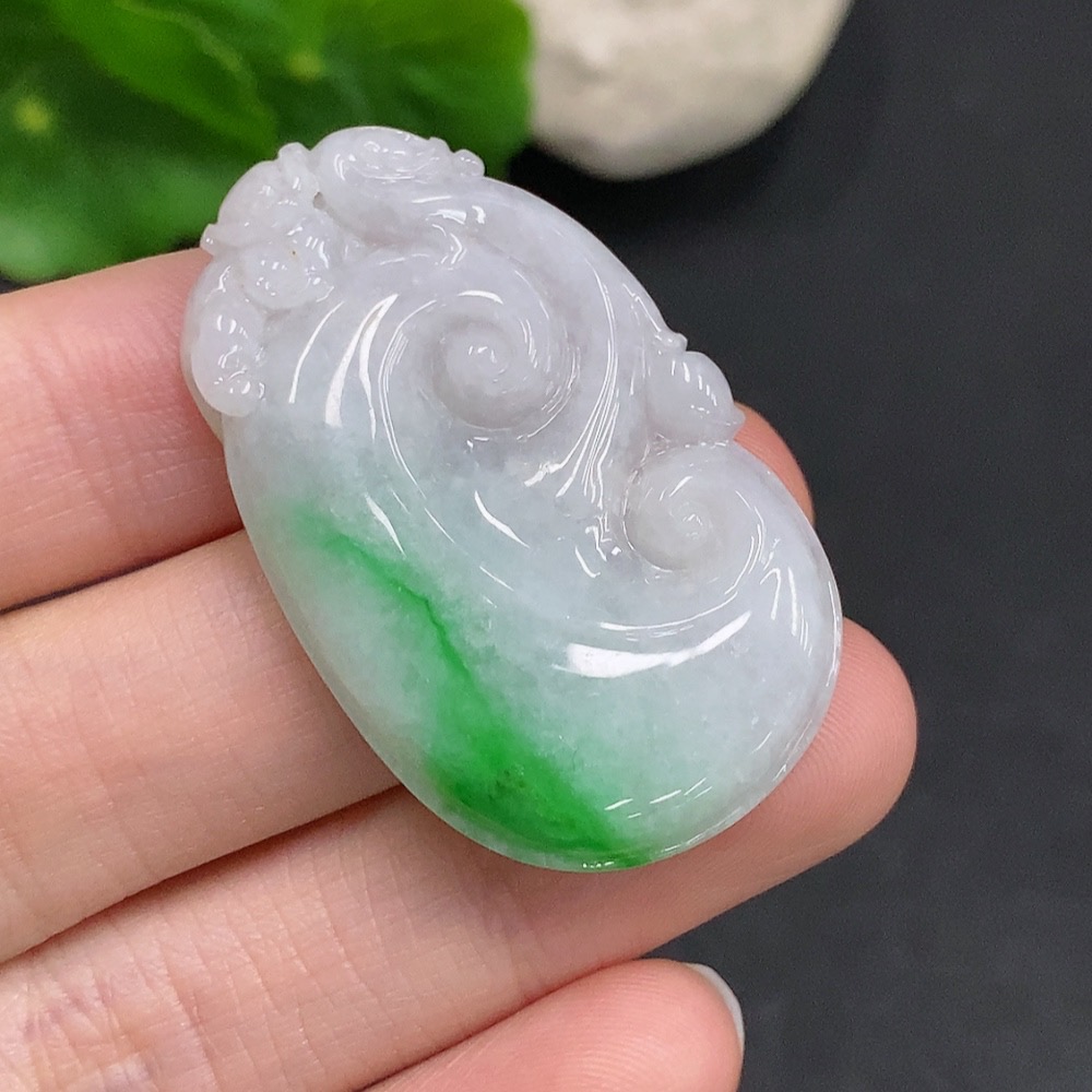 F33940561 Jadeite Ruyi Pendant Total Weight Approx. 10.7g