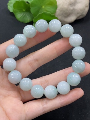 F34996788 Jadeite Bracelet Approx. 12.5mm Beads Total Weight Approx. 53.87g