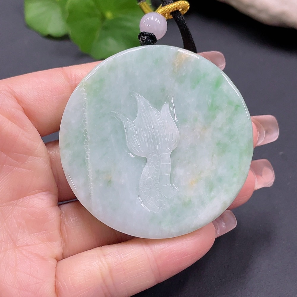 F20214369 Jadeite Dragon Pendant Total Weight 70.322g