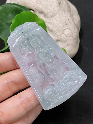 F33943770 Jadeite Guanyin Pendant, Total Weight Approx. 36.7g