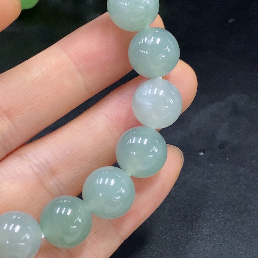 F26036835 Jadeite Bead Necklace Approx. 10.7mm Total Weight Approx. 39.4g