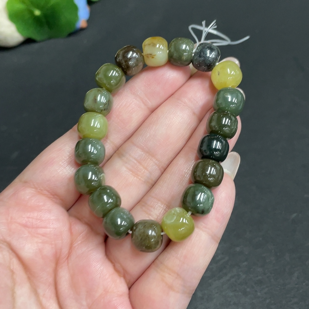 H29379711 Hetian Jade Bracelet, Approx. 9.8 mm, Total Weight Approx. 30.3g