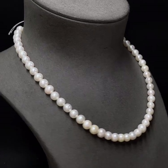 C29369047 Pearl bead chain, total weight approx. 35.43g, size approx. 7.4mm