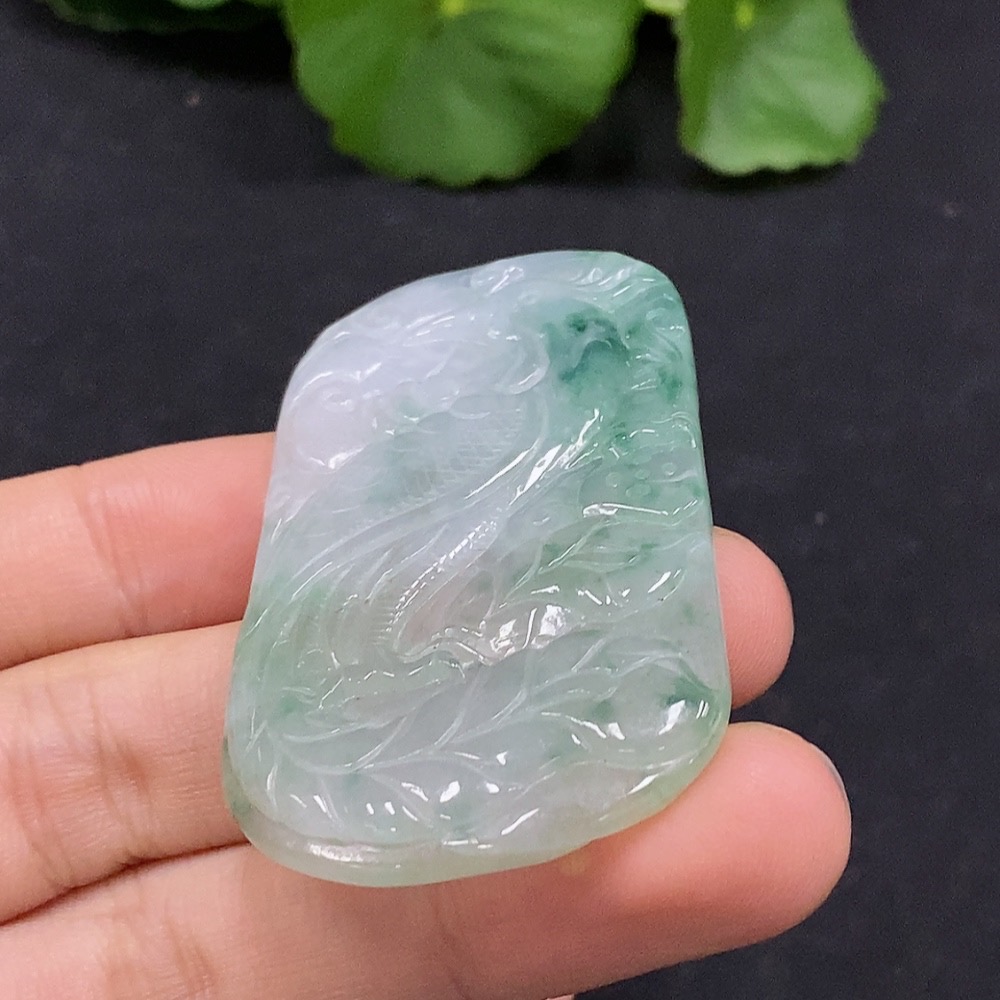 F30548511 Jadeite Phoenix Pendant, Total Weight Approx. 16.95g