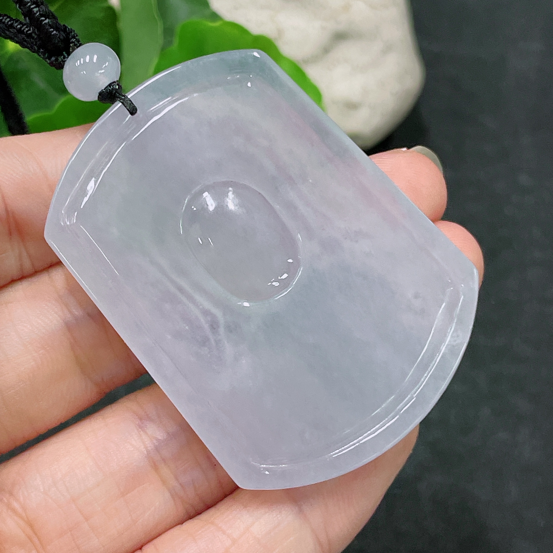 F32811584 Jadeite Pendant Guanyin with Cord Total Weight Approx. 27.84g