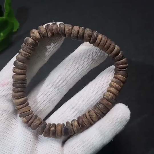 W34988785 Agarwood Bead Bracelet, Total Weight Approx. 10.8g, Bead Size 8.8mm