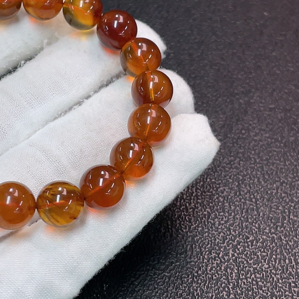 C32720168 Amber Beeswax Bracelet Total Weight Approx.12.41g Size 10.7mm