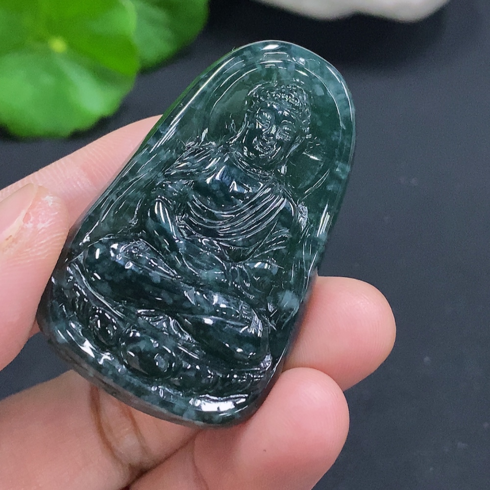 F30542765 Jadeite Shakyamuni Buddha Pendant