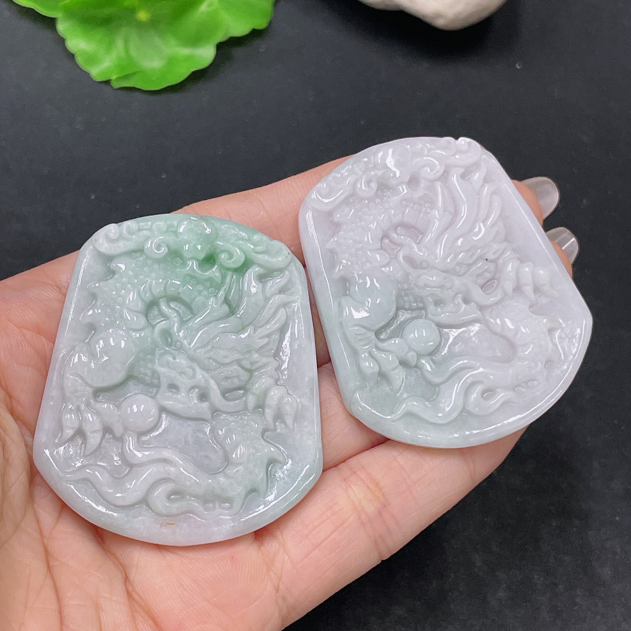 F35137957 Jadeite Dragon Pendant Sell as a Lot