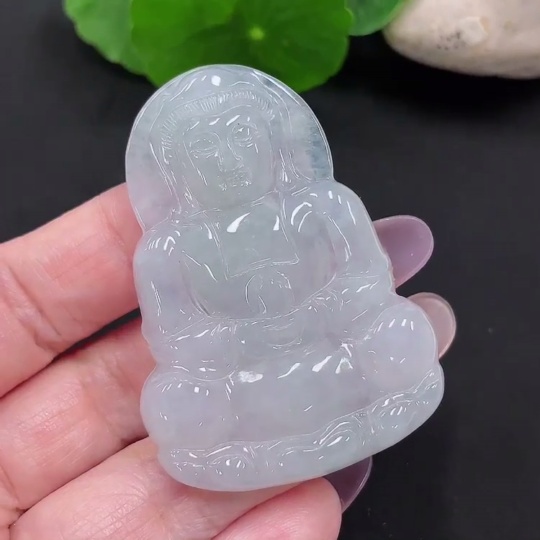 F34966961 Jadeite Guanyin Pendant Total Weight Approx. 19.4g