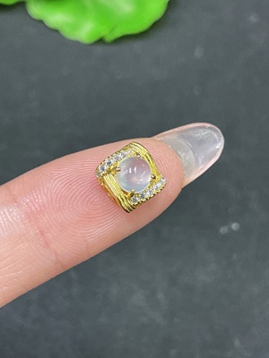 F34046967 Jadeite Inlay Non-Gold Non-Diamond Total Weight Approx. 0.8g