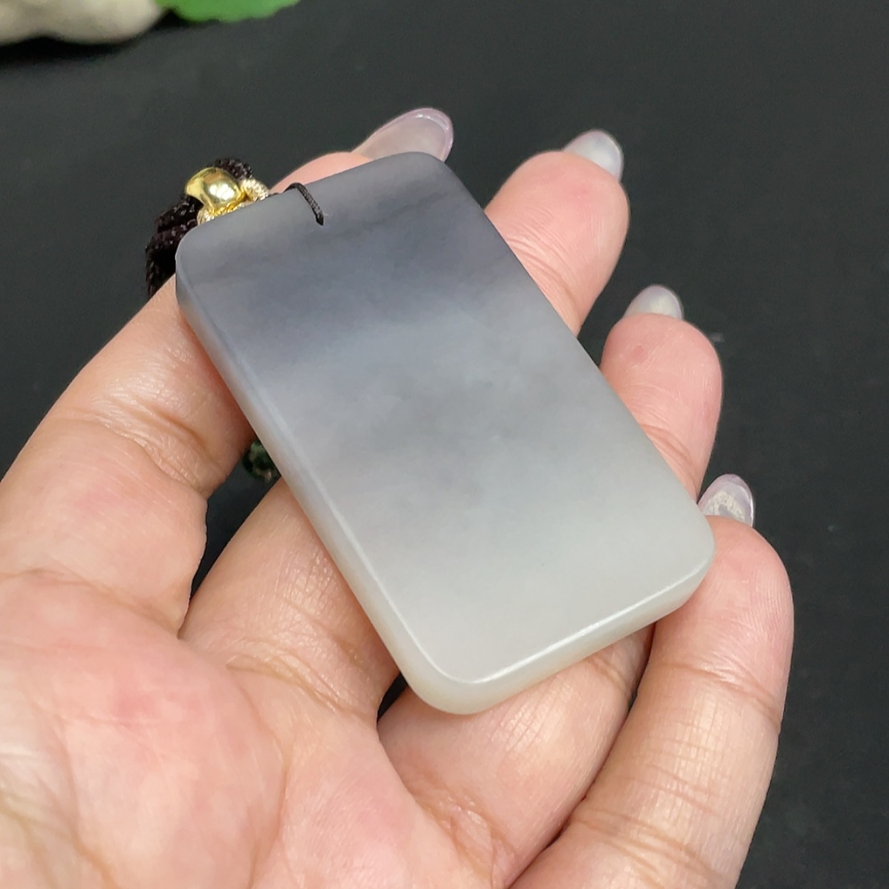 H34956432 Hetian Jade Pendant Landscape Total Weight Approx. [with Rope] 40g