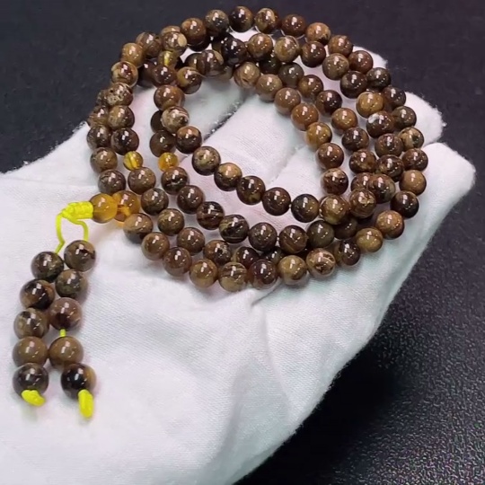 C34990416 Amber Bead Strand, Total Weight Approx. 15.88g, Size About 6.1mm