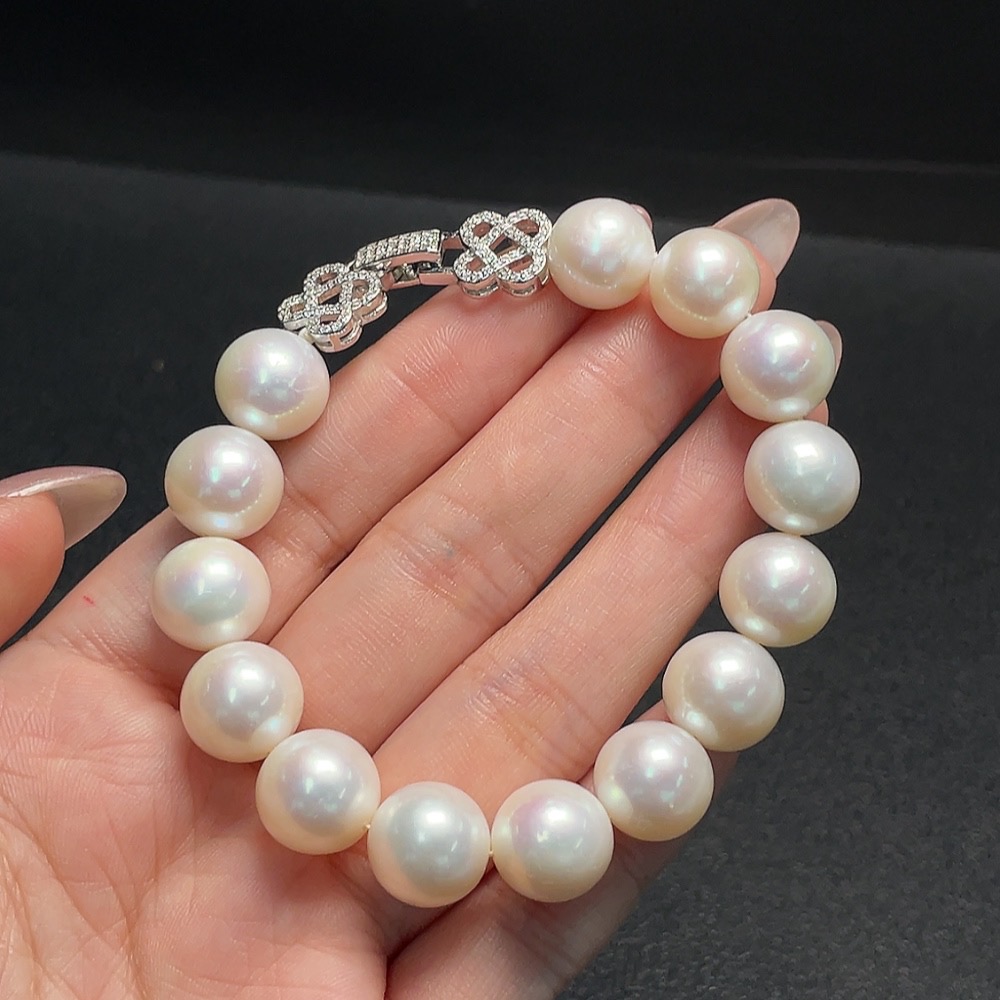 C34040695 Pearl Bracelet Non-Gold Total Weight Approx. 33.7g Size About 11.6mm