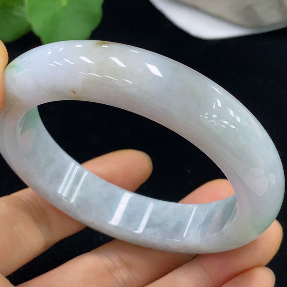 F35135773 Jadeite Round Bangle Size 56.6 Total Weight Approx.76.23g