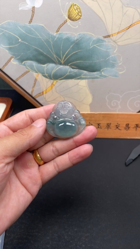 F32731998 Jadeite Buddha Pendant Total Weight Approx. 17.1g