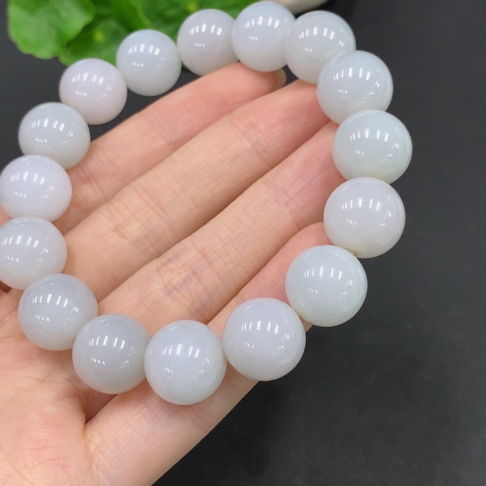 F28218795 Jadeite Bead Bracelet Approx.13.2mm Total Weight Approx.66.4g