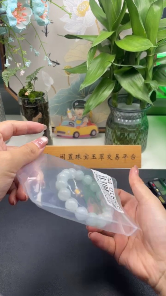 F34018869 Jadeite Bracelet Card 12.7mm Approx. Total Weight About 57.7g