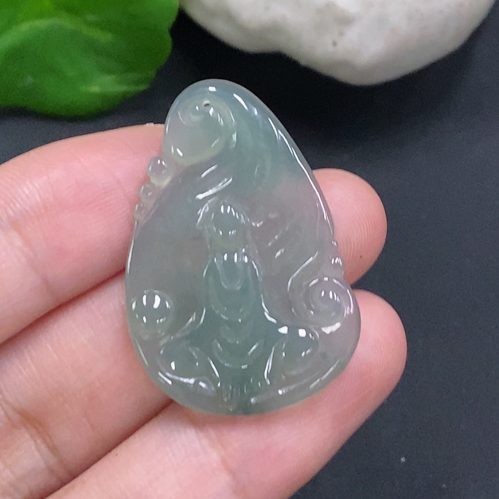 F33933113 Jadeite Enlightenment Pendant Total Weight About 4.1g