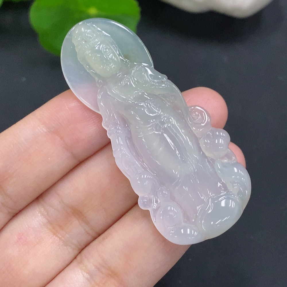 F31622082 Jadeite Guanyin Pendant, Total Weight Approx. 11g