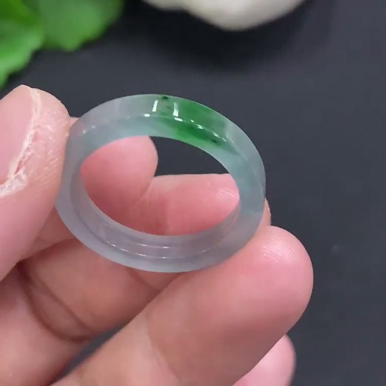 F34050378 Jadeite Ring Size 18 Total Weight Approx. 2.3g