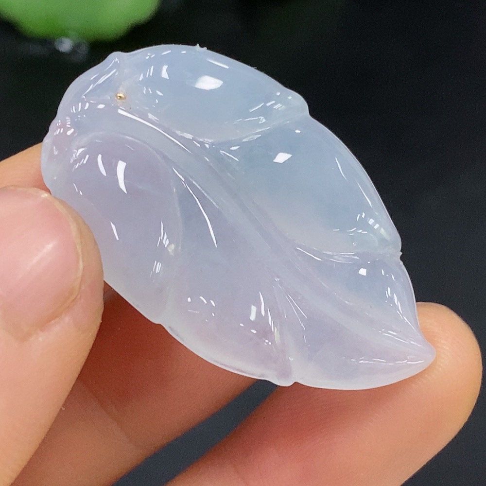 F25858388 Jadeite Leaf Pendant Total Weight Approximately 10.33g
