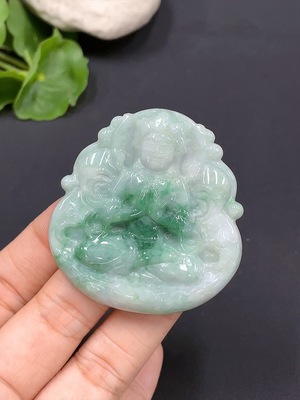 F24754151 Jadeite Guanyin Pendant, Total Weight Approx. 21.32g