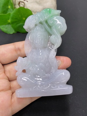 F46594245 翡翠观音挂件 货品总重量约112.2克