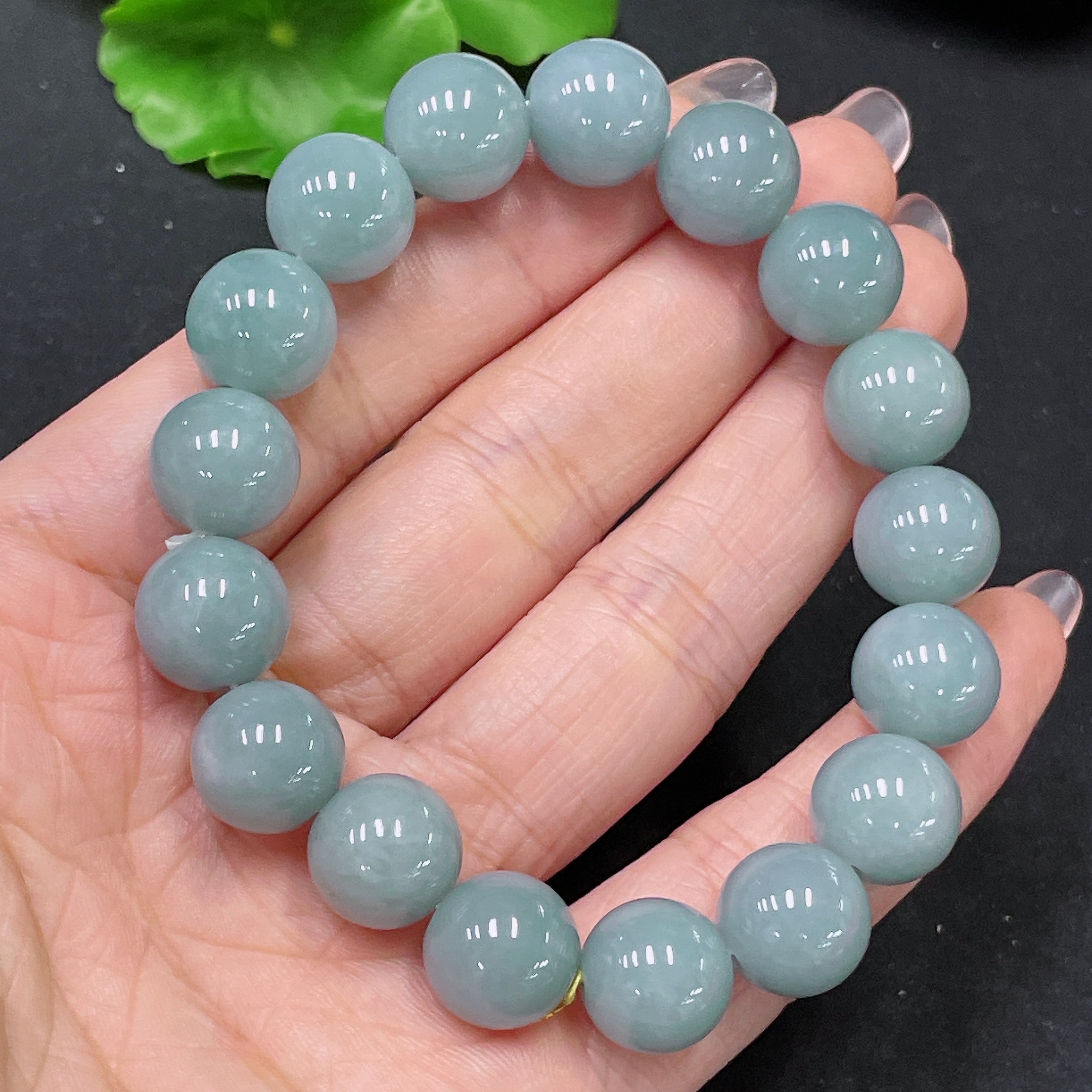 F34046544 Jadeite bracelet, approx. 11.8mm, total weight approx. 48.09g