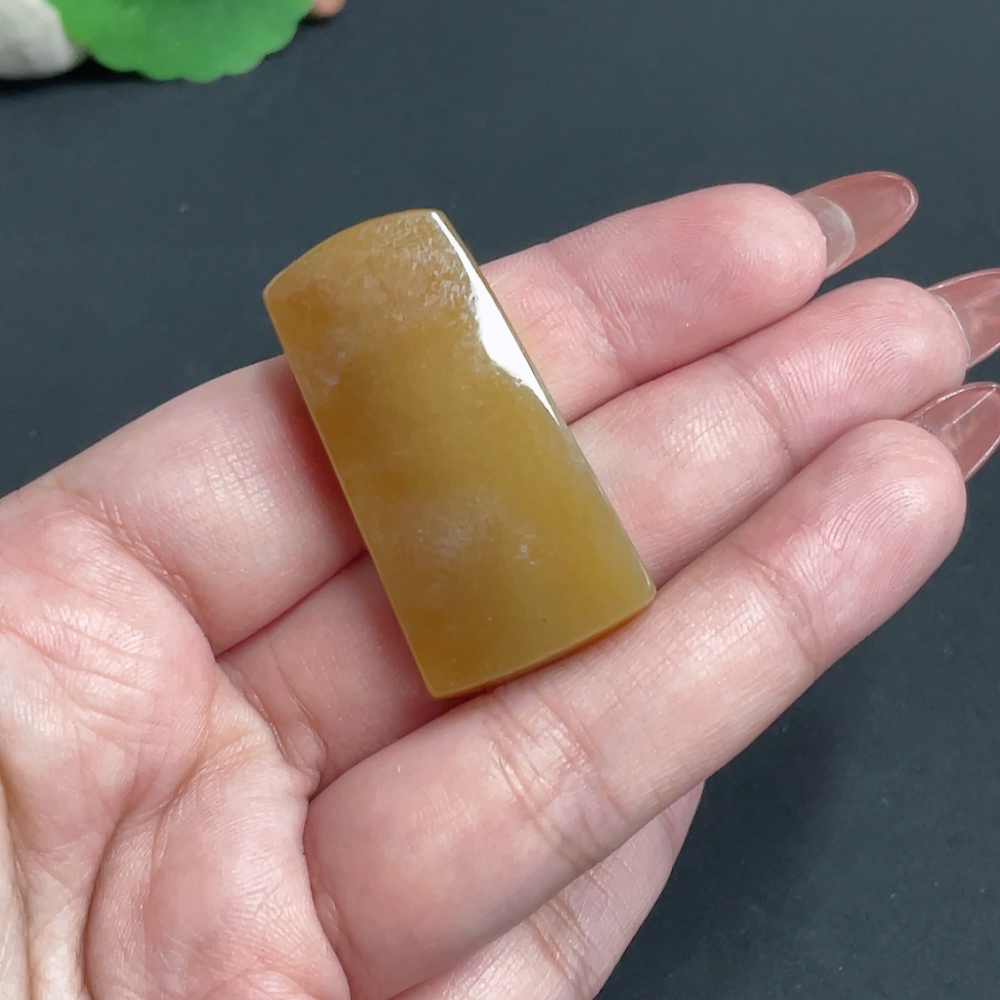 H35100241 Hetian Jade Pendant Plain Pendant Total Weight Approx. 22.2g