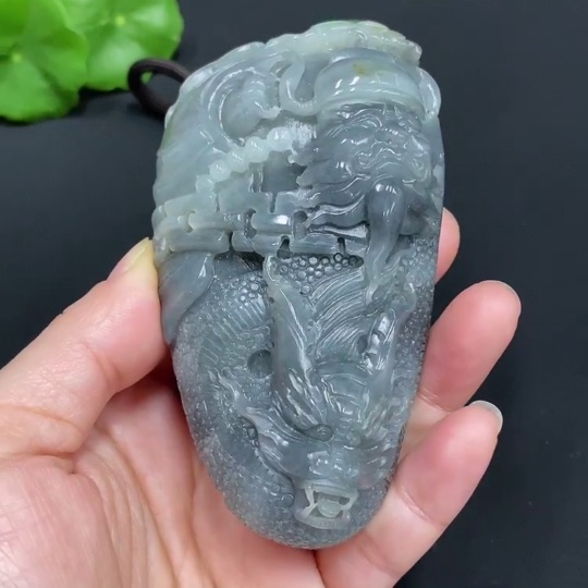 H26978667 Hetian Jade Handheld Piece - Zhong Kui