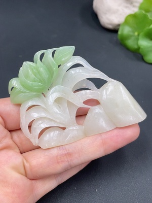 H19153786 Hetian Jade Pendant, color origin undetermined, total weight approx. 36.5g