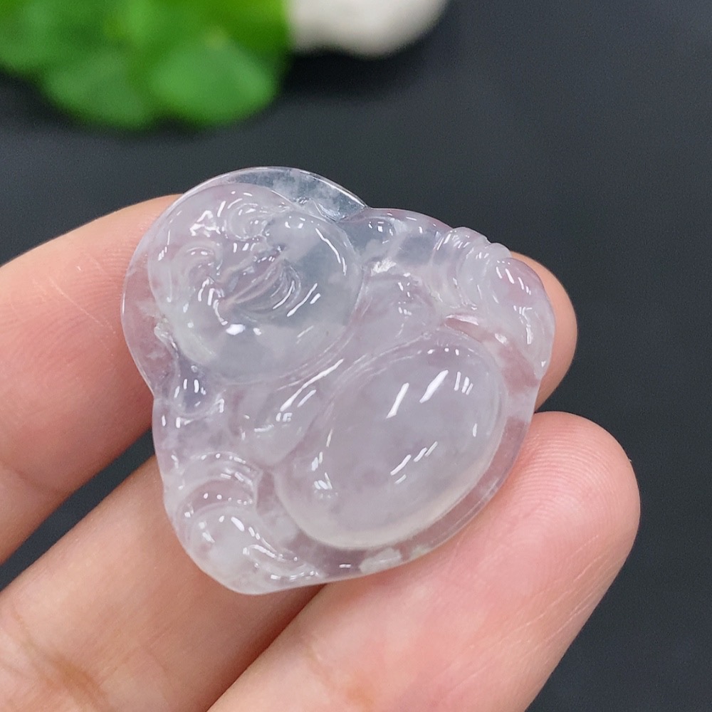 F24833344 Jadeite Buddha Inlaid Piece Total Weight Approx. 7.9g