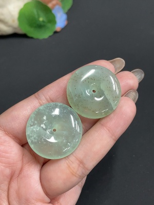 H37350986 岫玉(蛇纹石玉)挂件 平安扣  货品总重约23.1g
