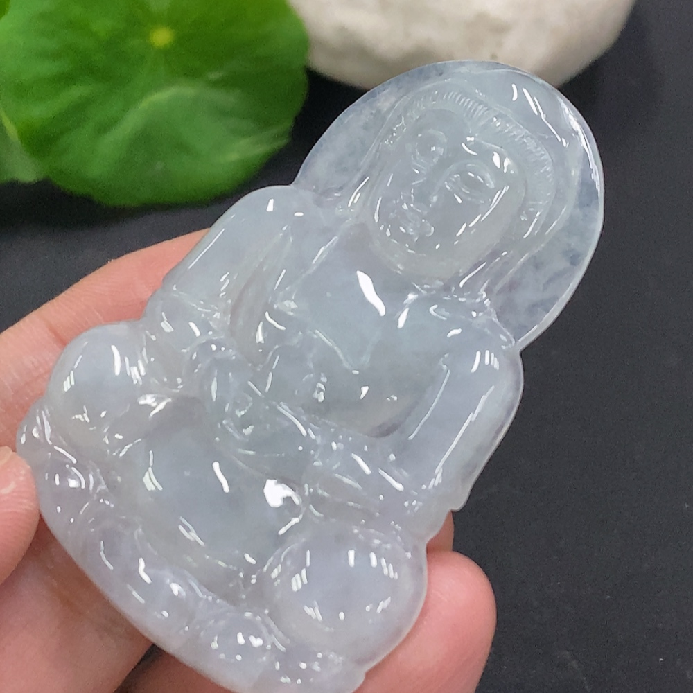 F33856721 Jadeite Guanyin Pendant Total Weight Approx. 20.6g