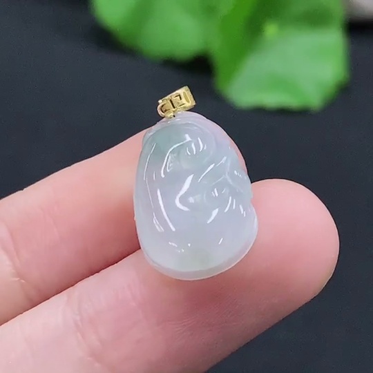 F31653636 Jadeite Ruyi Pendant 18K Gold Total Weight Approx. 1.54g