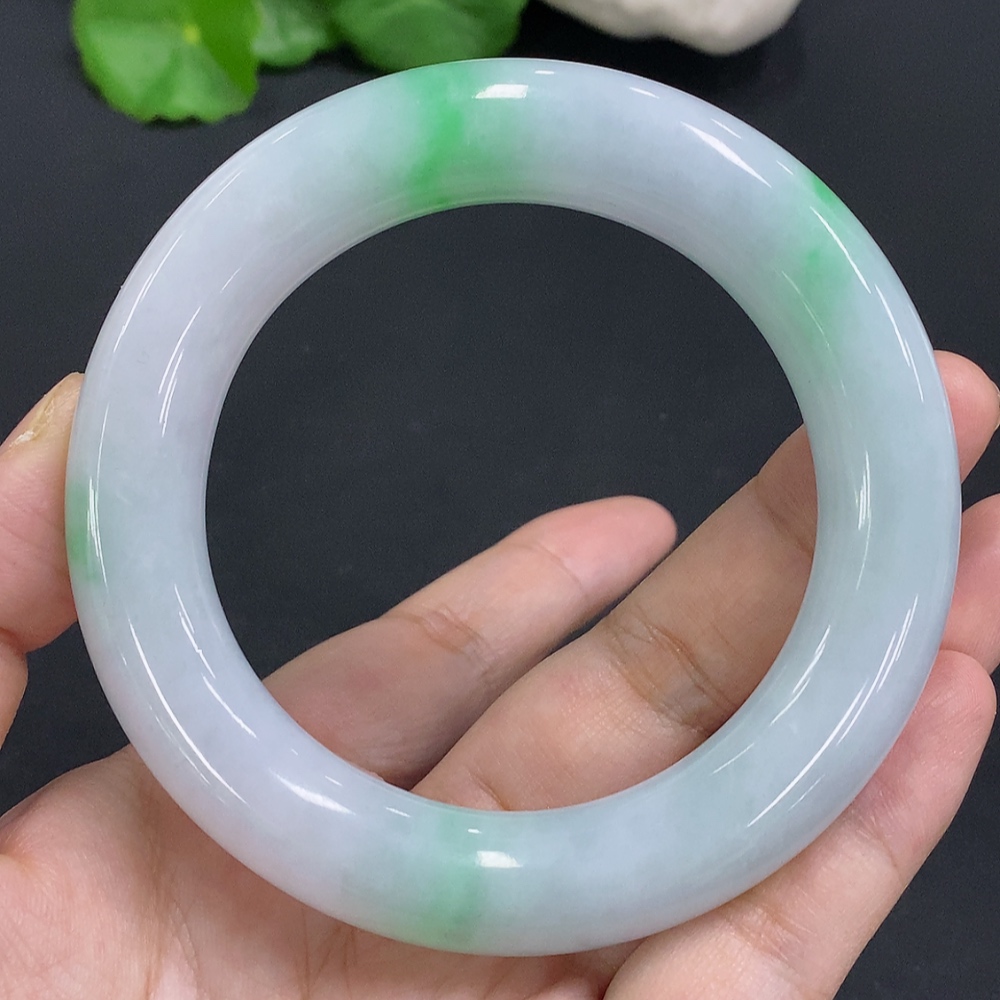 F26937947 Jadeite Round Bangle Size 57.5 Total Weight Approx. 103.3g