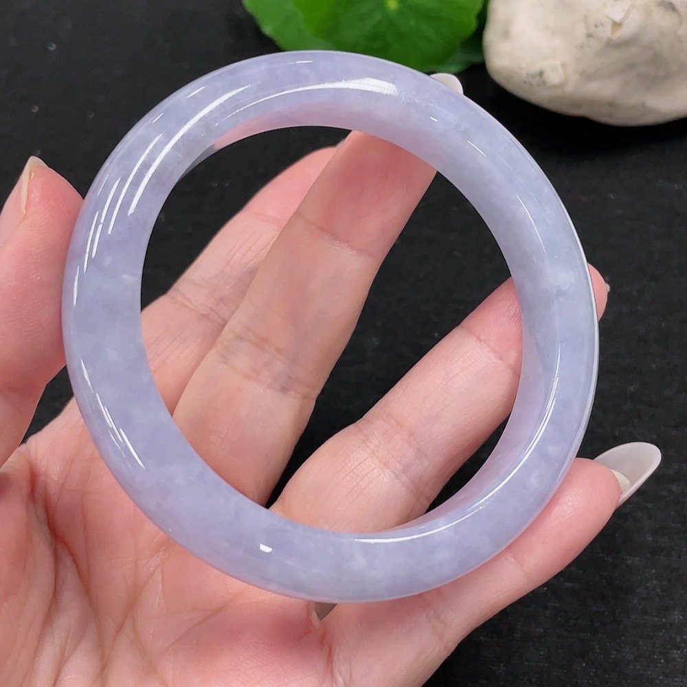 F33930296 Jadeite Round Bangle Size 56.5 Total Weight Approx.56.43g